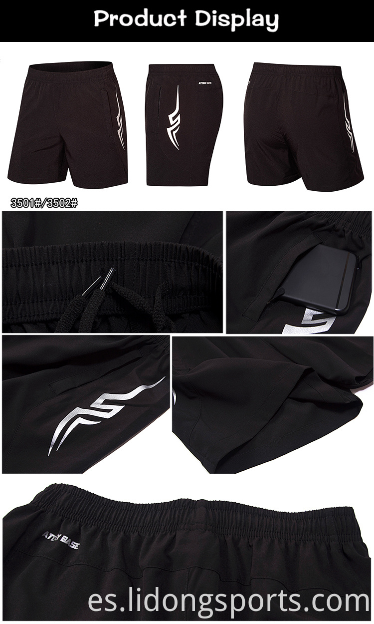 Logotipo personalizado Polyester Polyester Mens Sports Gyk Sweet Shorts Susts Mesh Trenquel de entrenamiento Shorts